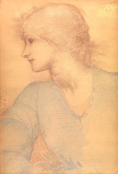 Étude en Craie Colorée, pour une Image, 1885 - Edward Burne Jones